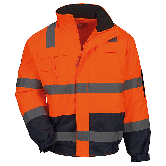 Warnschutz-Winterjacke orange/marine XL